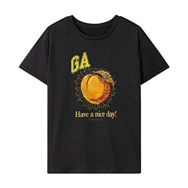 Camiseta para mujer Ropa de calle Ropa deportiva de moda Camisa de cuello redondo simple XL