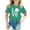 Autres, variante sur T-Shirt à Manches Courtes Col Rond Imprimé St Pat pour Filles Haut Décontracté Mignon Tissu Doux Confortable Tenue de Vacances