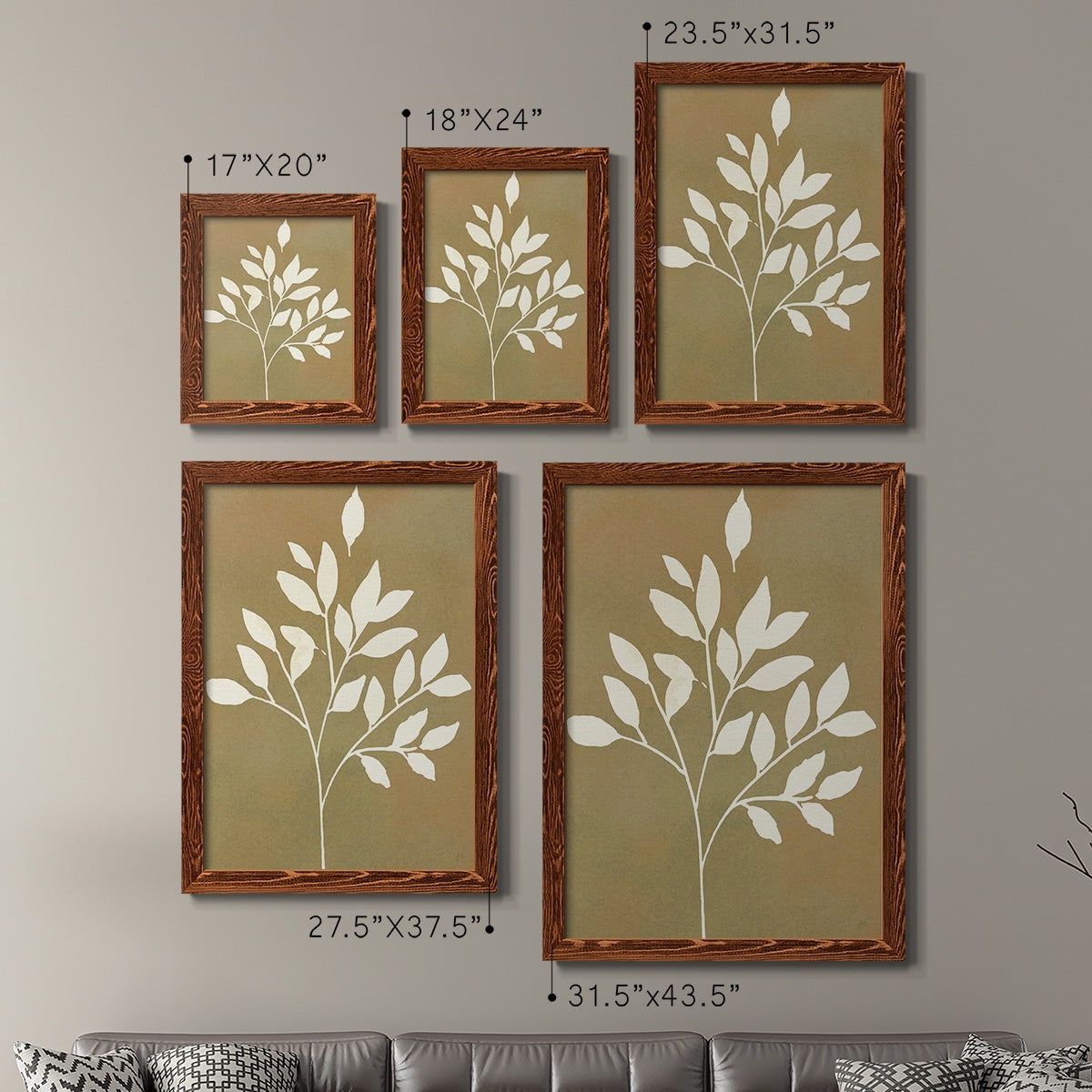 Honey Botanical I - Premium Framed Canvas 2 Piece Set - Ready to Hang