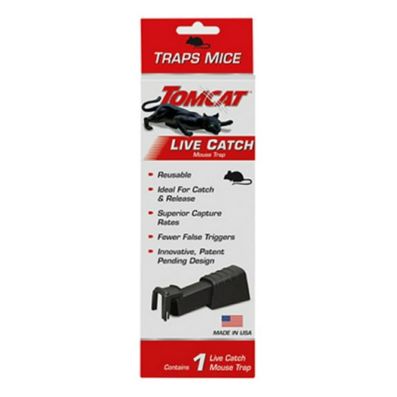 Tomcat 0362010 Single Live Catch Non Toxic Reusable Mouse Trap - Quantity of 6