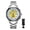 Goldwhite, variant on Men's Automatic Mechanical Watch: Stainless Steel Business Roman Numeral Dial Luminous Hands Self-Winding Round Watch for Men