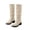 Beige, variant on Samdudou Girls Knee High Boots Fashion Slouchy Suede Shoes Low Block Heel Pull On Tall Pointed Toe Boots Kids School Fall Winter Walking Casual Footwear