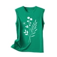 thumbnail image 4 of Sexlip Womens Botanical Print Casual Tank Top Breathable Lightweight Vacation Outfit Green L, 4 of 4