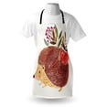 thumbnail image 3 of Animal Apron Cute Hand Painted Illustration with Adorable Hedgehog with Flowers in Watercolors, Unisex Kitchen Bib Apron with Adjustable Neck for Cooking Baking Gardening, Multicolor, by Ambesonne, 3 of 3