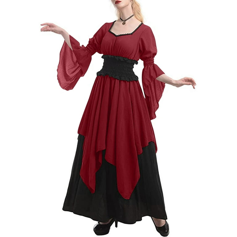 burgundy corset dress with sleeves Long Black Corset Formal Dress with Puff Sleeves - Size 18 main image 0