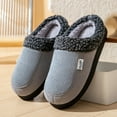 thumbnail image 5 of Daznico Men's Plush Slippers Non- Indoor House Shoes Closed-Toe Soft Warm Cozy Comfortable Flat Sole for Winter Home,Color:Grey,Sizeï¼12, 5 of 9