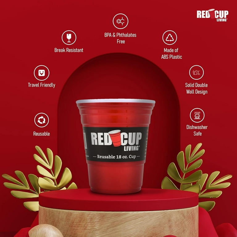Red Cup Living 18 Oz Reusable Party Cup, Glass & Tumbler