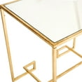 thumbnail image 5 of SAFAVIEH Seamus Gold Leaf Greek Key Accent Table, Gold/Mirror, 5 of 6