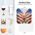 thumbnail image 6 of Disketp Patriotic Butterfly Floral Funny Coasters,4 Pcs Leather Coasters with Holder, Perfect Housewarming Hostess Gifts,Protect Furniture from Water Marks Scratch and Damage-Square, 6 of 6