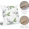 thumbnail image 4 of Green and Gray Throw Pillow Covers 16x16 Inch Set of 2 Decorative Leaf Pillowcases Turquoise and Grey Leaves Pillow Covers Cotton Linen Cushion Covers for Sofa Couch Bedroom Indoor Outdoor Home Decor, 4 of 6