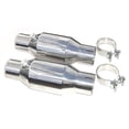 thumbnail image 3 of Pypes CVM11K Catalytic Converter - High Flow Mini-Cat Kit - 2-1/2 in Inlet - 2-1/2 in Outlet - 11 in Long - Clamps Included - Stainless - Polished - Pair, 3 of 3