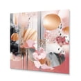 thumbnail image 2 of Designart "Scenic Lines in Pink Gold III" Modern Shapes Transitional Metal Wall Art Prints, 2 of 5