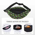 thumbnail image 5 of Easygdp Frogs And Santa Hat Fanny Pack for Men Women,Fashion Waist Packs,Travel Hiking Chest Bag Daypack, 5 of 7
