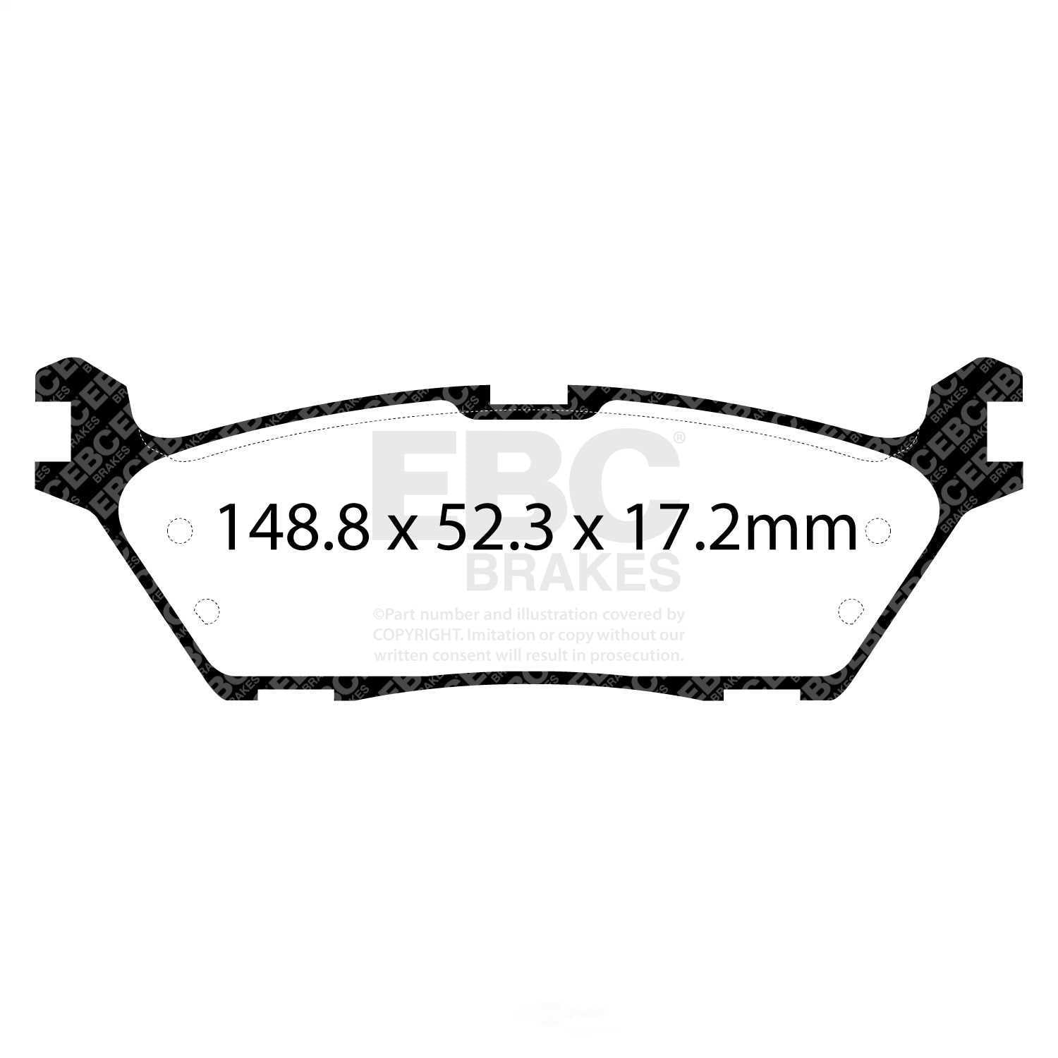 EBC Brakes Greenstuff 6000 Series Heavy Duty 4x4/SUV/Light Truck Brake Pad Set Fits select: 2015-2021 FORD F150, 2018-2019 TOYOTA CAMRY