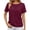 Waffle Knit Top RD1, variant on TrendOFT Waffle Knit Tops for Women 2026 Spring Summer Crew Neck Short Sleeve Shirts Casual Solid Women's Blouses Basic Tee Black L