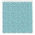 thumbnail image 2 of Ambesonne Bike Shower Curtain, Various Bicycle Silhouettes, 69"Wx84"L, Blue Slate Blue, 2 of 4