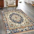 thumbnail image 3 of 3'x5' Area Rugs, Boho Southwestern Indoor Outdoor Area Rug for Living Room Bedroom, Heritage Antique Country Blue Washable Bathroom Rugs Kitchen Floor Carpet Mats Home Decor Aesthetic, 3 of 8