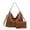 7666-Brown, variant on SENDEFN Tote Bag for Women with Zipper Leather Purse and Handbags Ladies Top-handle Shoulder Bags