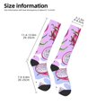 thumbnail image 3 of Bingfone Compression Socks for Women and Men Long Socks for Running Athletic Cycling Nurse-Dragon Fruit, 3 of 8