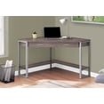 thumbnail image 4 of Contemporary Home Living 42" Taupe Brown and Silver L-Shaped Contemporary Computer Desk, 4 of 4