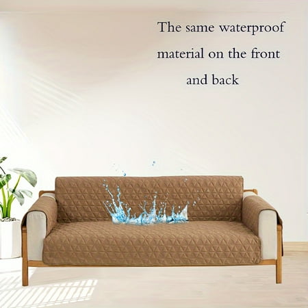 

PORK Waterproof Sofa Cover Universal Four Seasons Protection Pet-Friendly Hexagon Design Polyester Machine Washable Compatible with Armchair Loveseat 3-Seater and 4-Seater Sofas - C