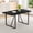 Black + MDF+Metal, variant on Rustic Industrial Rectangular Wood Dining Table For 4-6 Person, With 1.5" Thick Engineered Wood color Tabletop and Black Metal Legs,Desk For Kitchen Dining Living Room, 55.1" x 31.4"x 29.9"