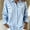 Light Blue, variant on Women's Elegant Lapel Checkered Blouse – Long Sleeve Plaid Button Up Shirt, Loose Casual Office & Everyday Top Red,XXL