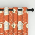 thumbnail image 6 of LFEEY Orange Kids Room Blackout Curtains, Star Flower Insulated Grommet Curtains, 42x63 inches, 2 Panels, 6 of 6