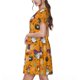 thumbnail image 2 of Fotbe Halloween Witches Gnome Vestido Largo de Moda para Mujer, Vestido Tipo Camiseta con Manga Corta y Estilo Casual a Rayas y Bloques de Color, 2 of 6