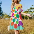 thumbnail image 2 of Colorful Dots 2025 Dress Evening Elegant And Chic Women for Outfits Beach Clothes Women Dress, 2 of 6