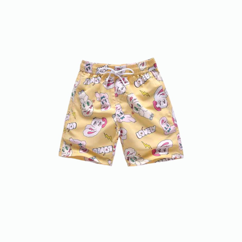 American Cute Pigs Shorts Swim for Kid Quick Dry Side Split Fully Lined Swimming Tucks Color Brief