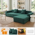 thumbnail image 2 of SHANNA Stretch Sectional Couch Covers Non Slip L Shaped Sofa Slipcover with Elastic Bottom Washable Couch Protector with 2 Pillowcases (Dark Green, 3+4 Seater), 2 of 12
