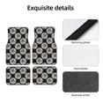 thumbnail image 4 of Kdxio White Sunflowers Print Car Floor Mats Universal SUV Front Rear Floor Foot Mats 4-Piece Full Set with Non-Slip Rubber Backing Car Accessories for Most Cars, 4 of 7
