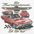 thumbnail image 3 of Ford 1963 Thunderbird 390 Women's V-Neck T-shirt Vintage Sport Roadster Classic American Convertible Retro Muscle Car Tee, 3 of 7