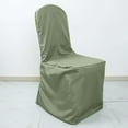 thumbnail image 2 of Efavormart 20PCS | Round Top Eucalyptus Sage Green Polyester Banquet Chair Covers Linen Dinning Chair slipcover For Wedding Party Event Catering, 2 of 10