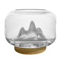 thumbnail image 2 of Fish Rockery Bowl Glass Aquarium Tank Light Goldfish for Garden Office Decor, 2 of 5