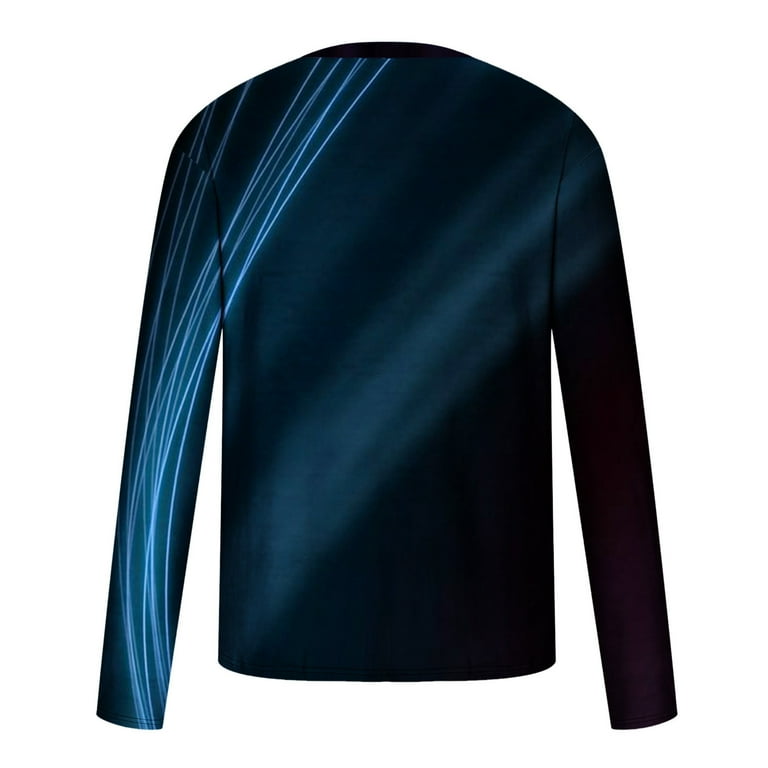 Stamzod Vintage Long Sleeve Shirt For Men Clearance 3D Line