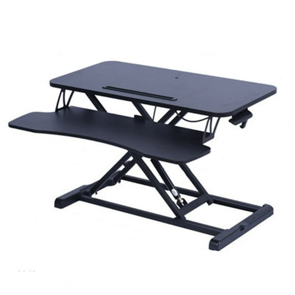 Frankwood Adjustable Height Standing Desk - Foldable Mobile Workstation for Laptop/Desktop with Spacious Storage for Books, Office Supplies, Gaming Monitors & Accessories - Durable Waterproof Design,