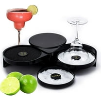 Cocktail Rimmers for Drinks, Salt Rimmer, 3 Tier Bar Glass Rimmer Plastic Bartender Tool with Sponge for Cocktails Margaritas Bloody Marys and Gimlets Bar Accessories for The Home bar