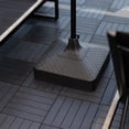 thumbnail image 3 of Tierra Verde 19.5" x 6.5" H Square Umbrella Base, Low Profile Easy-Fill Stand, Black, 3 of 6