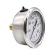 thumbnail image 2 of Interstate Pneumatics G7122-3000 Oil Filled Pressure Gauge 3000 PSI 2-1/2 Inch Dial 1/4 Inch NPT Rear Mount, 2 of 5