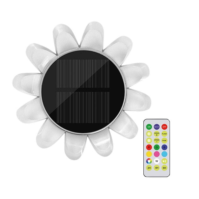 Solar Flower Pool Light, LED Color Changing, Waterproof, with Timer, for Pond and Hot Spring