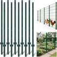thumbnail image 1 of Piquets de Clôture en U de 4 Pi – Métal Robuste, Acier Résistant à la Rouille – Installation Sans Creusage – pour Clôture en Treillis Métallique de Jardin, Ferme et Cour – Lot de 10, Taille : 4 Pi, 1 of 7