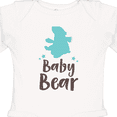 thumbnail image 4 of Inktastic Baby Bear, Little Bear, Bear Cub - Blue Brown Boys Long Sleeve Baby Bodysuit, 4 of 5