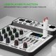 thumbnail image 4 of Mezclador de Audio Profesional D-04 de 4 Canales, 256DSP, USB, Bluetooth, para DJ, 4 of 5