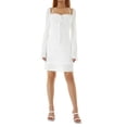 thumbnail image 4 of Sunloudy Mini vestido ajustado con cuello halter para mujer, vestido de club de color sólido con busto fruncido de manga larga Sunloudy Elegante ,S M L, 4 of 8