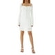 thumbnail image 4 of Sunloudy Mini vestido ajustado con cuello halter para mujer, vestido de club de color sólido con busto fruncido de manga larga Sunloudy Elegante ,S M L, 4 of 8