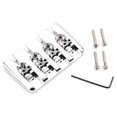 thumbnail image 2 of Chrome Selle Réglage de la Hauteur Installation Pratique 4 Cordes Musicales Réglables pour Instruments Partie Double Verrouillage Style Simple Pont de Guitare, 2 of 9