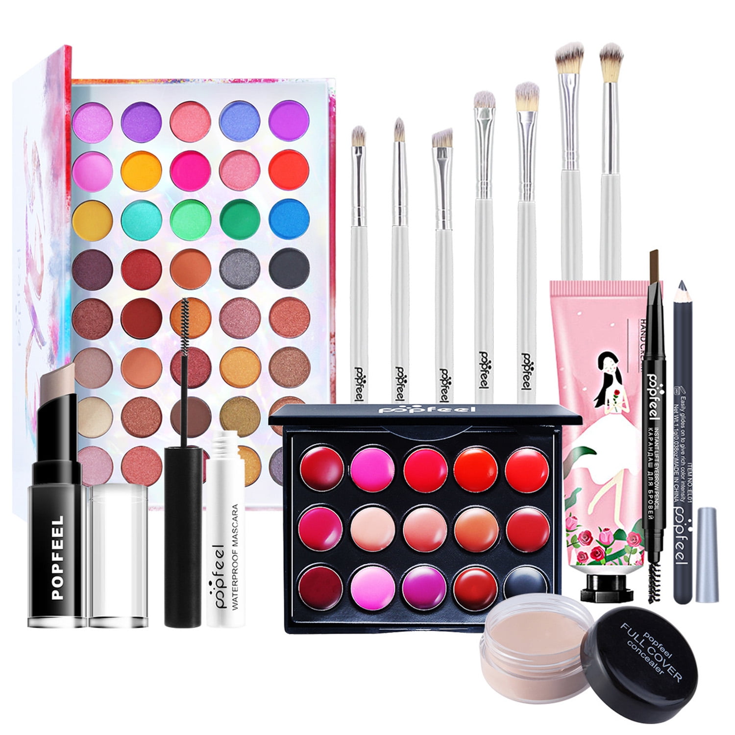 Popfeel All In One Box Cosmetics Set Makeup Kit Gift Set 15Piece