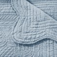 thumbnail image 5 of 6 Piece Daybed Cover Set, Reversible Scalloped Edge Bedding, Farmhouse  All Season Cozy Daybed Set, Quilted Cotton Filling, for Living Room, Blue, 5 of 9